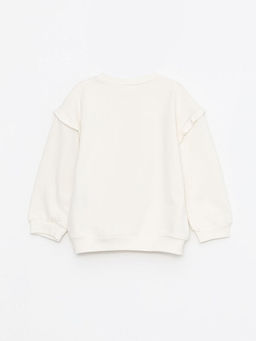 Bisiklet Yaka Uzun Kollu Bask?l? K?z Bebek Sweatshirt - Waikiki фото 2