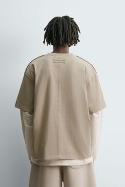 HEAVYWEIGHT REVERSE-EFFECT T-SHIRT - Zara фото 3