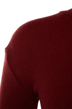 TRENDYOLMILLA Siyah Vucuda Oturan Mini Dik Yaka Fitilli Esnek Orme Kalem Elbise TWOAW21EL2244 фото 8