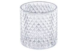 Банка д/хранения 550 мл 10,5*10,5*17,5 см с крышкой "Ромбики", прозрачный, стекло