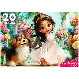 Макси-пазлы 20 "Принцесса с собачкой"