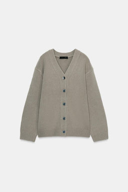 100% WOOL CARDIGAN WITH V-NECK - Zara фото 4