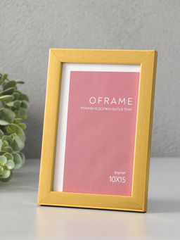 Фоторамка для фото 10×15 см Oframe, пластик, золото, (пластиковый экран)