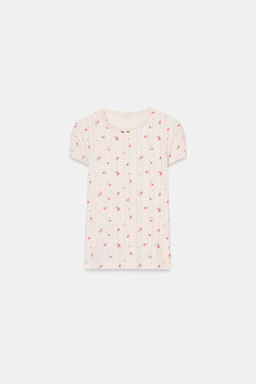 POINTELLE FLORAL T-SHIRT - Zara фото 8