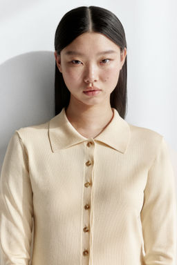Top de punto fino con tapeta de botones - H&m фото 2