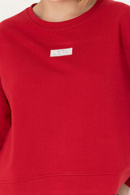 U. S. Polo Assn Женский красный базовый свитшот с круглым вырезом - U.s. polo assn фото 6