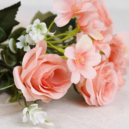 Цветок искусственный Букет роз 30 см / 149NA-42 /уп 200/600/ - ГалеонТрейд фото 5