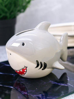 Копилка керамическая Акула/Shark, grey (15х8,5 см)