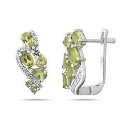 Серьги, перидот, Мари