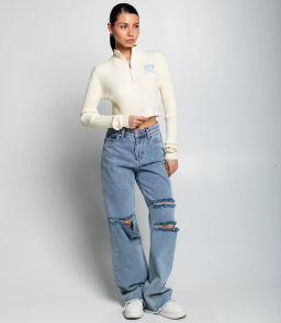 Джемпер #КТ1228, кремовый