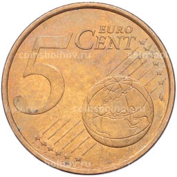 Монета 5 евроцентов 2018 года Испания