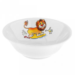 Салатник фарфоровый "Зоопарк" 220мл, д21,9см h4,3см, круглый (Россия)