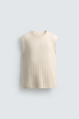 SLEEVELESS KNIT T-SHIRT - Zara фото 7