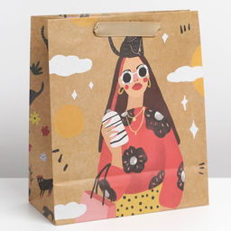 Пакет крафтовый вертикальный Beautiful, ML 23 27 11.5 см