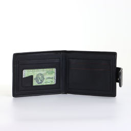 Портмоне мужское на кнопке, чёрное