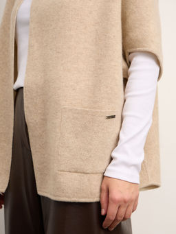 Пончо из кашемира 08469 латте-белое