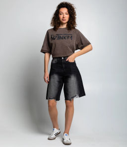 Джинсовые шорты #КТ7781 (1), чёрный