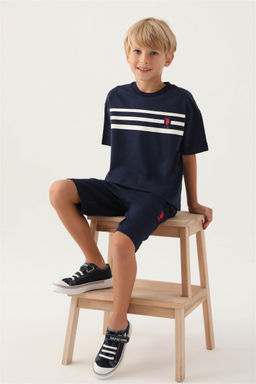 Темно-синий пижамный комплект для мальчика