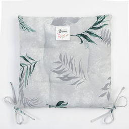 Подушка на стул «Доляна» Tropics, 42×42×7 см, серая