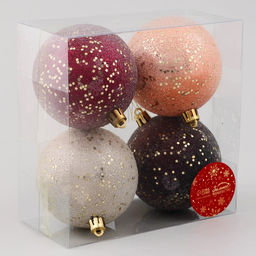 Ёлочные игрушки Мэдисон, шары новогодние, набор d=8 см, 4 шт., МИКС - Зимнее волшебство фото 2
