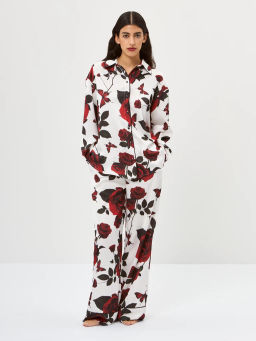 Рубашка женская 12521-33095 white/red - Maxroses фото 3