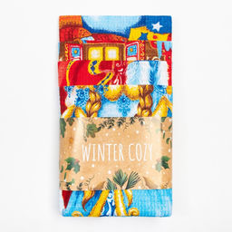 Набор кухонных полотенец Доляна С новым годом 35х60см-4шт, 100% хлопок  фото 9