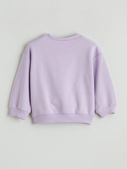 Kelebek Bask?l? K?z ?ocuk Sweatshirt ve Tayt Tak?m