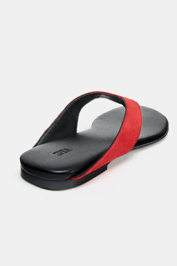 FLAT LEATHER SANDALS - Zara фото 7