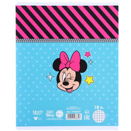 Цена за 10 шт. Тетрадь 12 листов, 5 видов МИКС, мелованная бумага, клетка, Минни Маус