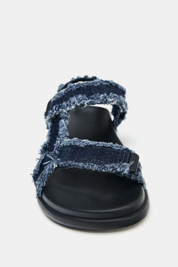 DENIM PLATFORM SANDALS - Zara фото 21