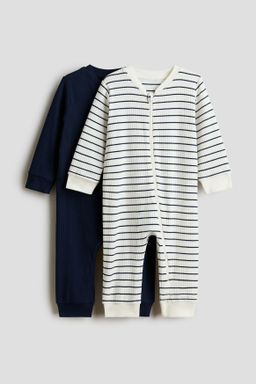 Pack de 2 pijamas enteros en algod?n