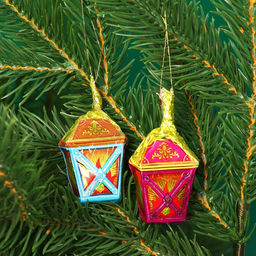 Цена за 50 шт. Шоколадные фигурки новогодние на нитке Фонарик, МИКС, 13 г - Simaland фото 4