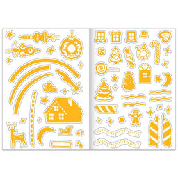 Светящиеся аппликации Подарок Деда Мороза. Светятся в темноте, 4 картинки, 12 стр. - Буква-ленд фото 6