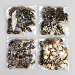 Цена за 100 шт. Кнопка установочная, Омега, железная, d = 12,5 мм, цвет бронзовый - Simaland фото 4