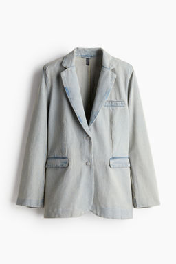 Americana de botonadura sencilla en denim - H&m фото 7