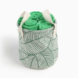 Набор махровых декоративных салфеток Этель Palm leaves 30х30см-5шт, 100% хлопок  фото 5