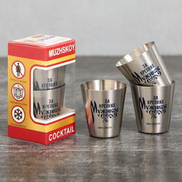 Набор стопок За крепких мужиков, 3 шт