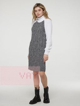 Платье женское 5232-2458. 005/293 чёрный-молоко/белый