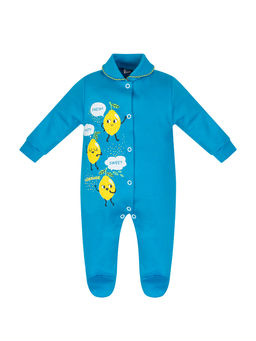 Комбинезон ясельный бирюза принт лимоны 260п (56, 38)