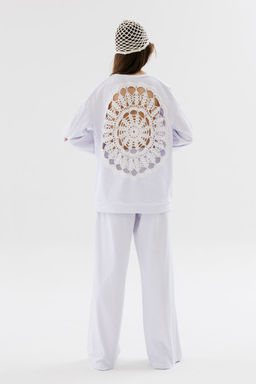 Брюки NIKVA н705-1 молоко  фото 3