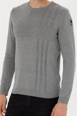 Мужской серый меланжевый свитер - U.s. polo assn фото 13