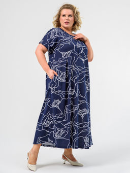 100% ХЛОПОК Платье женское Маки - Оптима фото 2