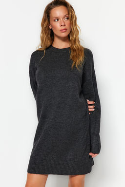 TRENDYOLMILLA Antrasit Mini Triko Super Genis Kal?p Yumusak Dokulu Elbise TWOAW24EL00035  фото 3