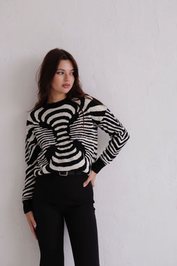 10446 Джемпер чёрно-белый - Martichelli фото 4