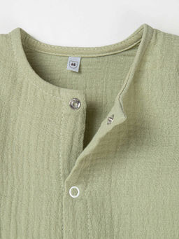 Ромпер муслиновый Шалфей 0+ - Bungly фото 3