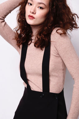 11970 Юбка-баска на бретелях чёрная - Martichelli фото 2