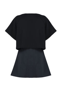 Siyah Parasut Etek Detayl? Bisiklet Yaka Mid Orme Tshirt Elbise TWOSS24EL00191 - Trendyolmilla фото 9