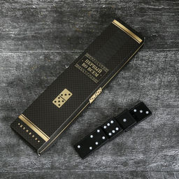 Подарочный набор мужской За настоящих мужиков: карты, домино, стопки 2 шт. ? 30 мл, кости игральные 4 шт. - Сима-ленд фото 3