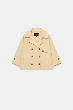 TRENCH CORTA EFECTO LAVADO / Tostado - Zara фото 6