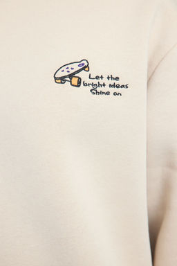 TRENDYOL MAN Haki Oversize/Genis Kesim Nak?sl? Ici Polarl? Kapusonlu Sweatshirt TMNAW25SW00016 - Trendyolmilla фото 4